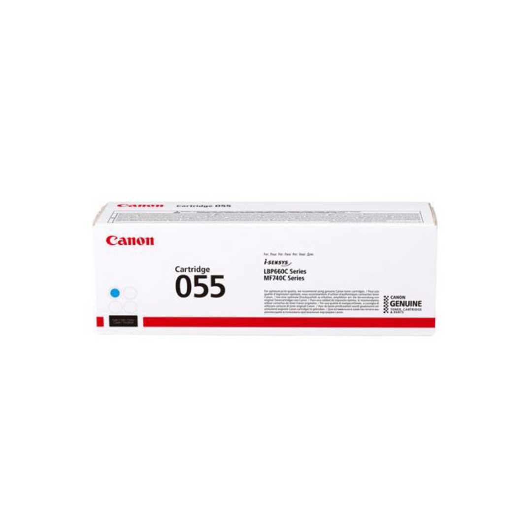 Canon Toner CRG 055 Cyan - LBP663Cdw / LBP664Cx / MF742Cdw / MF744Cdw / MF746Cx - Yield 2 100
