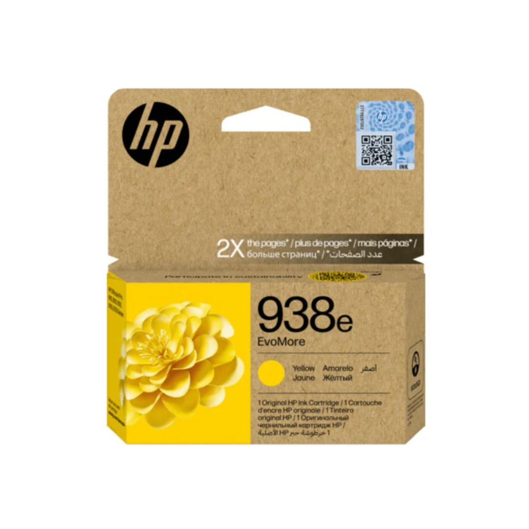 HP 938e EvoMore Yellow Original Ink Cartridge. ~1,650 pages
