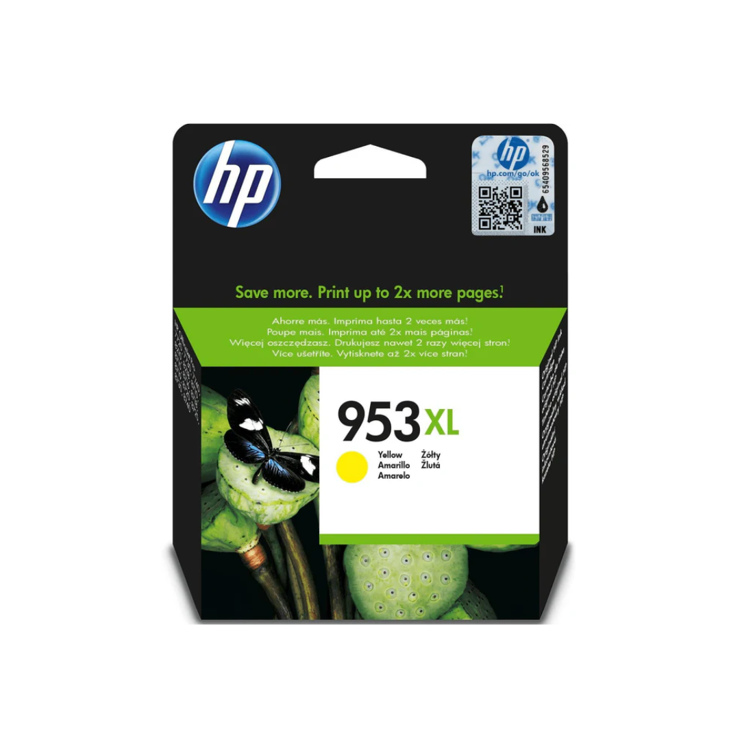 HP 953XL High Yield Yellow Original Ink Cartridge. ~1,600 pages
