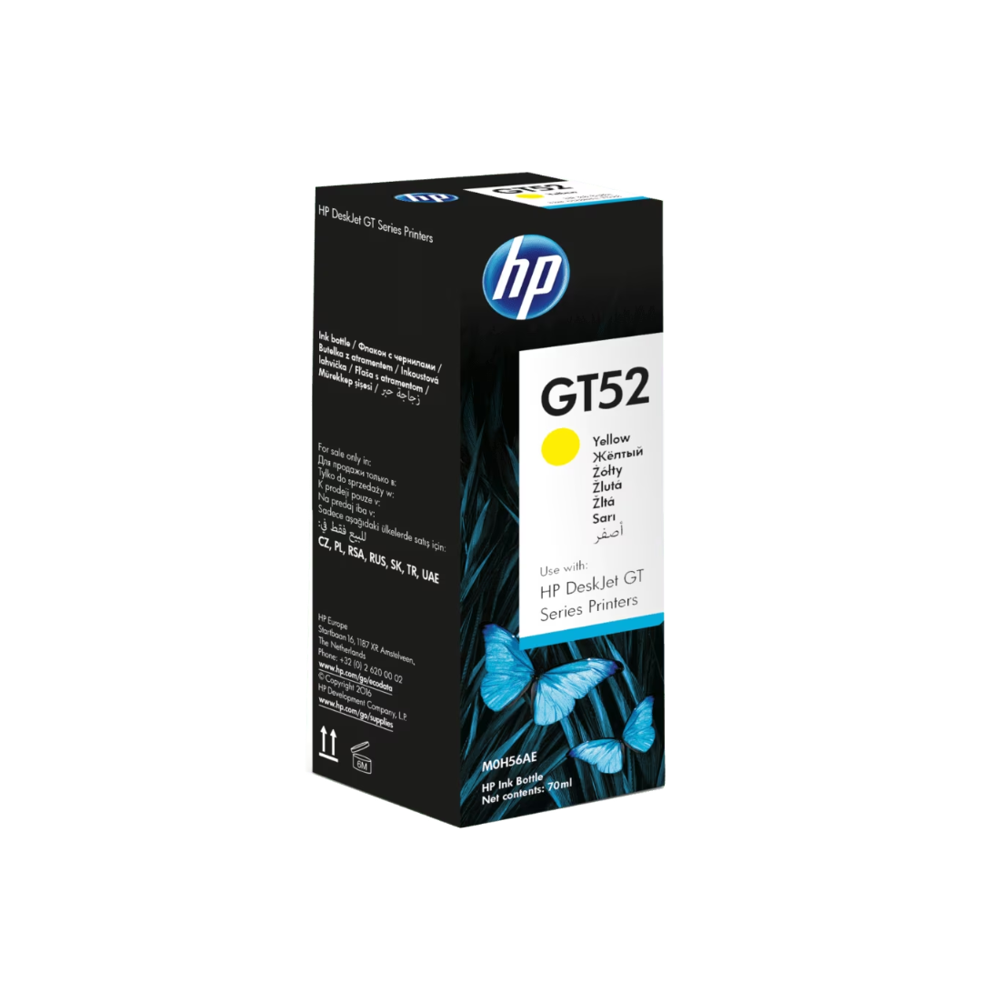 HP GT52 Yellow Original Ink Bottle,~8,000 pages