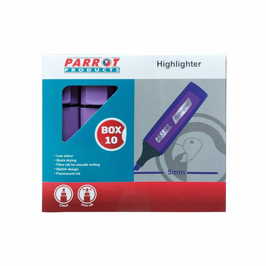 Parrot Marker Highlighter Box 10 Violet