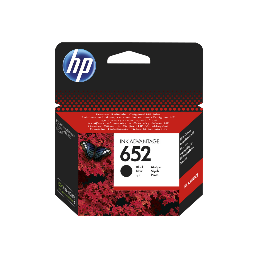 HP 652 BLACK ORIGINAL INK ADVANTAGE CARTRIDGE