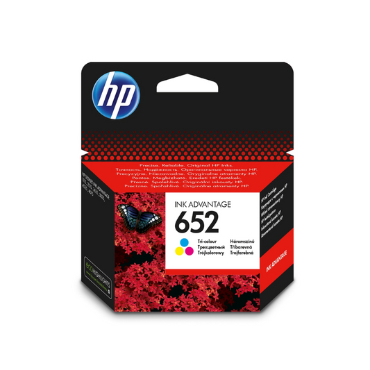 HP 652 TRI-COLOR ORIGINAL INK ADVANTAGE CARTRIDGE