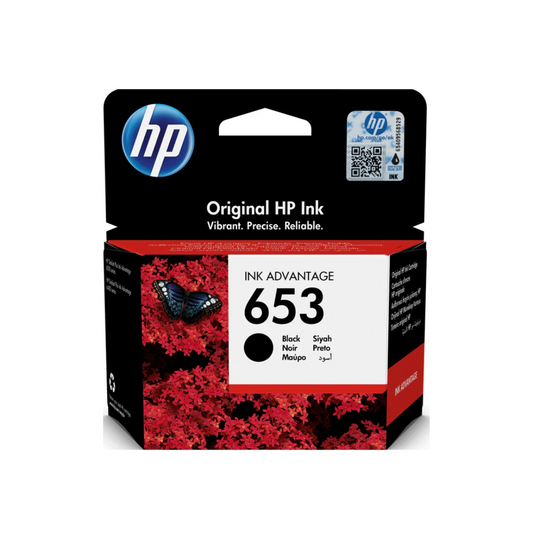 HP 653 Black Original Ink Advantage Cartridge