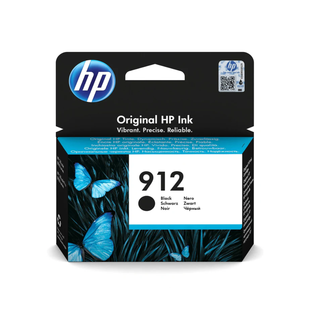 HP 912 Black Original Ink Cartridge. ~300 pages