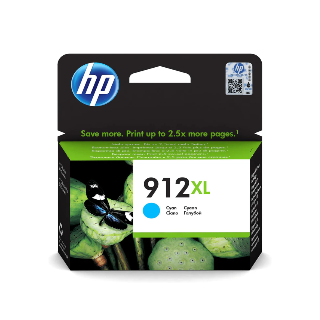 HP 912XL High Yield Cyan Original Ink Cartridge. ~825 pages