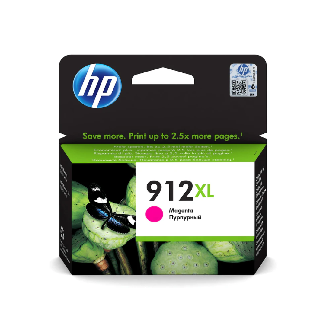 HP 912XL High Yield Magenta Original Ink Cartridge. ~825 pages