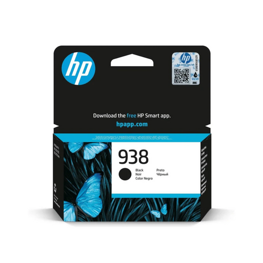 HP 938 Black Original Ink Cartridge. ~1,250 pages