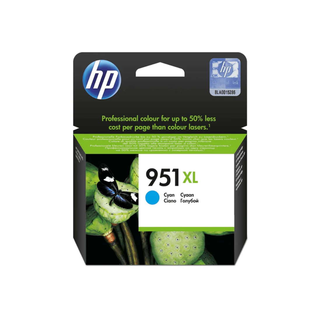 HP 951XL High Yield Cyan Original Ink Cartridge. ~1,500 pages