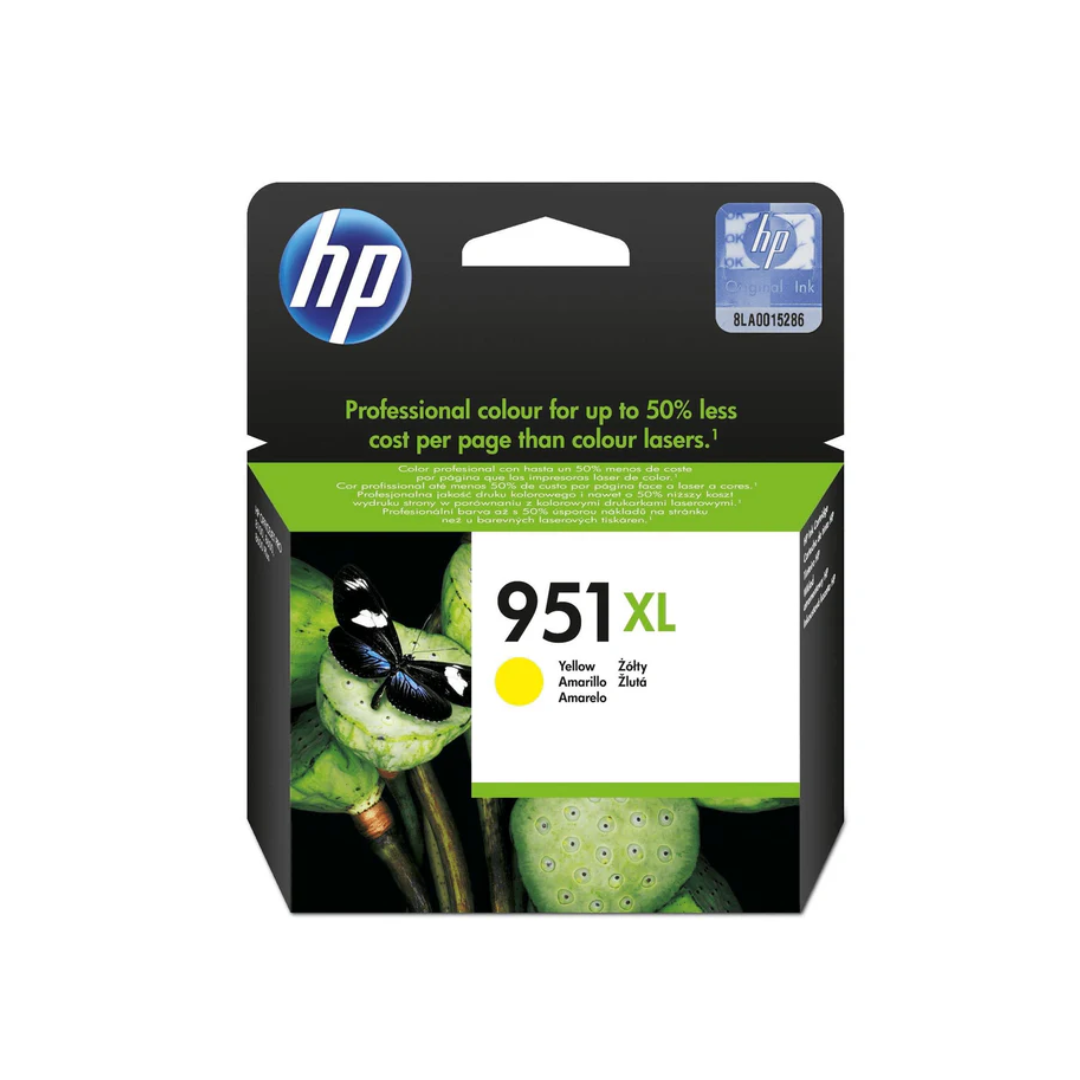HP 951XL High Yield Yellow Original Ink Cartridge. ~1,500 pages