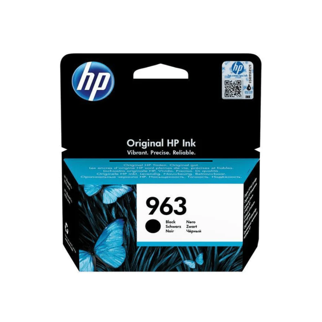 HP 963 Black Original Ink Cartridge. ~ 1,000 pages