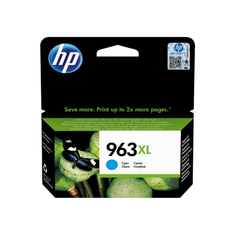 HP 963XL High Yield Cyan Original Ink Cartridge. 1,600 pages